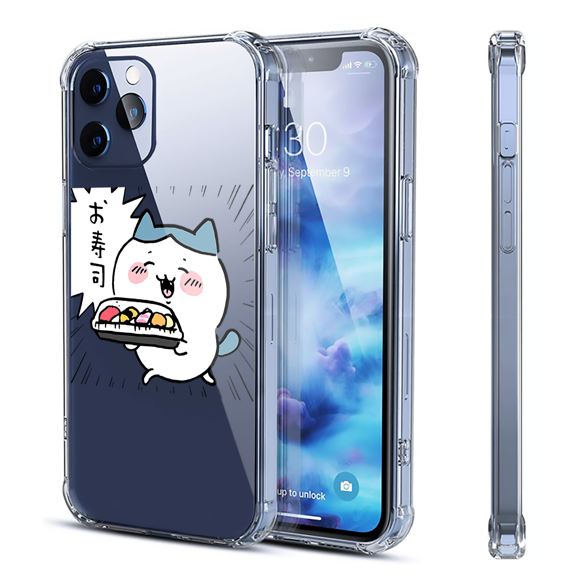 （画像用） ちいかわ ハチワレ Chii-kawa hachiware 【iPhone 12シリーズ対応】透明スマホケース（クリアソフトケース）
